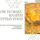 Knafeh is a famous Egyptian dessert prepared throughout the Middle East. You can find it in almost all Middle Eastern restaurants and consume it to satisfy your taste buds, thanks to the delicious, rich, sweet flavors of cheese and syrup. Let us get started with the Knafeh recipe. Read on!